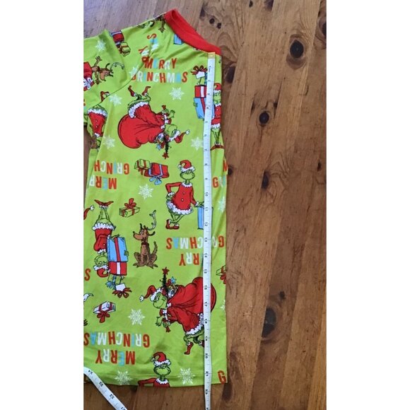 Dr. Seuss Merry Grinchmas Pajamas Set Long Sleeve Top & Pants Kids Size S Green - Picture 4 of 6